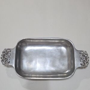 Nambe Silver Tray with Decorative Handles